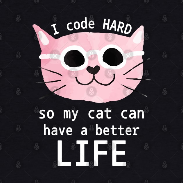 Cat Loving Coder by Mey Designs